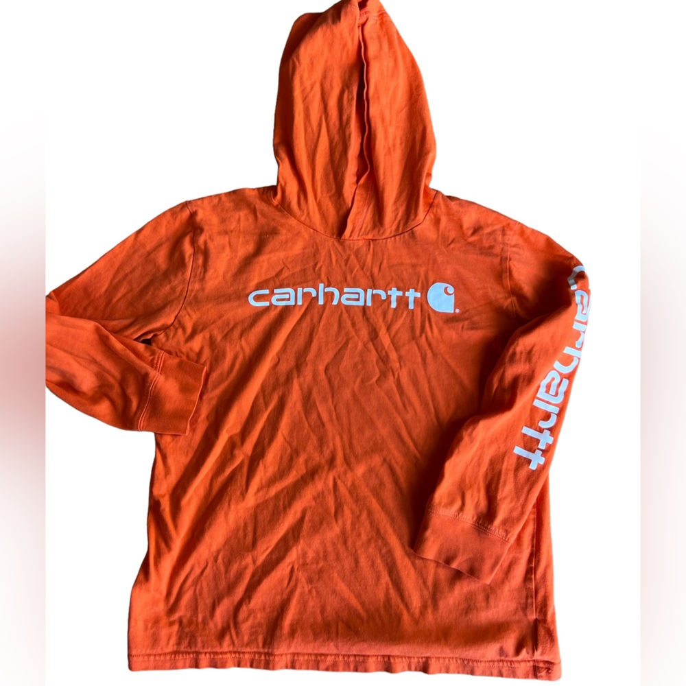 Carhartt long sleeve boys hooded shirt Sz M - Picture 4 of 9